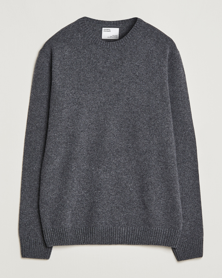 Herre | Gensere | Colorful Standard | Classic Merino Wool Crew Neck Lava Grey