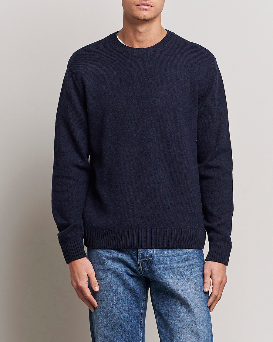 Herre | Colorful Standard | Colorful Standard | Classic Merino Wool Crew Neck Navy Blue