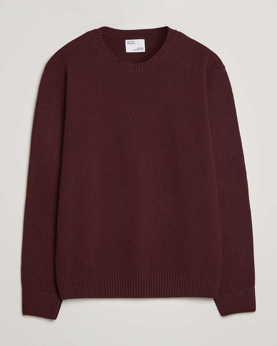 Herre | Gensere | Colorful Standard | Classic Merino Wool Crew Neck Oxblood Red