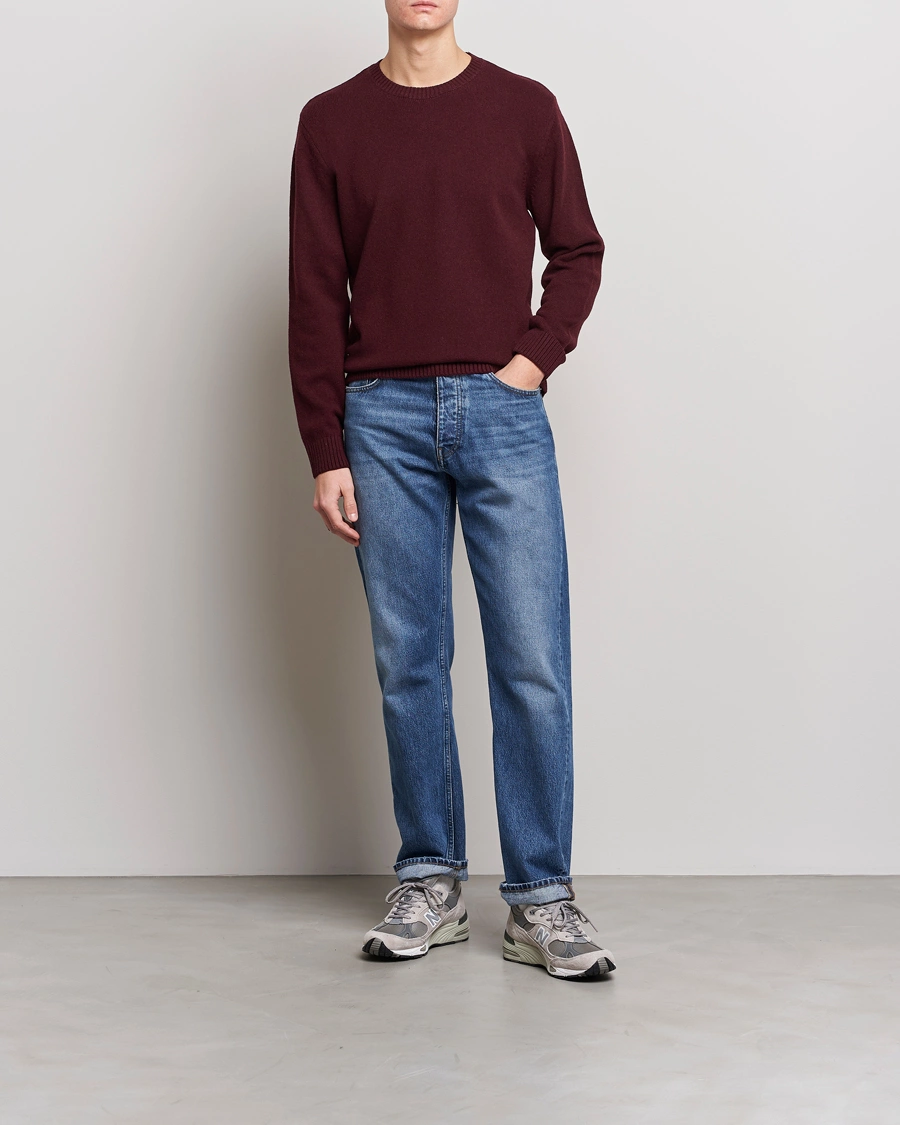 Herre | Gensere | Colorful Standard | Classic Merino Wool Crew Neck Oxblood Red