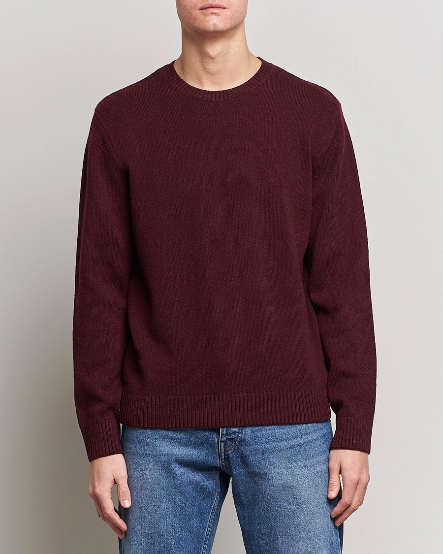 Herre | Colorful Standard | Colorful Standard | Classic Merino Wool Crew Neck Oxblood Red