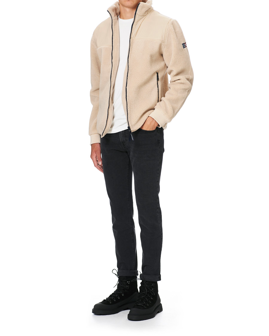 Herre | Gensere | Lexington | Maurice Sherpa Wool Fleece Jacket Beige