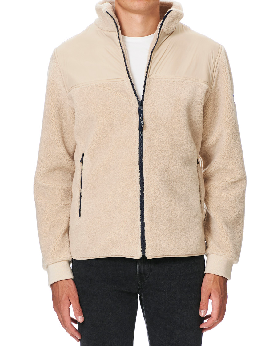 Herre | Gensere | Lexington | Maurice Sherpa Wool Fleece Jacket Beige