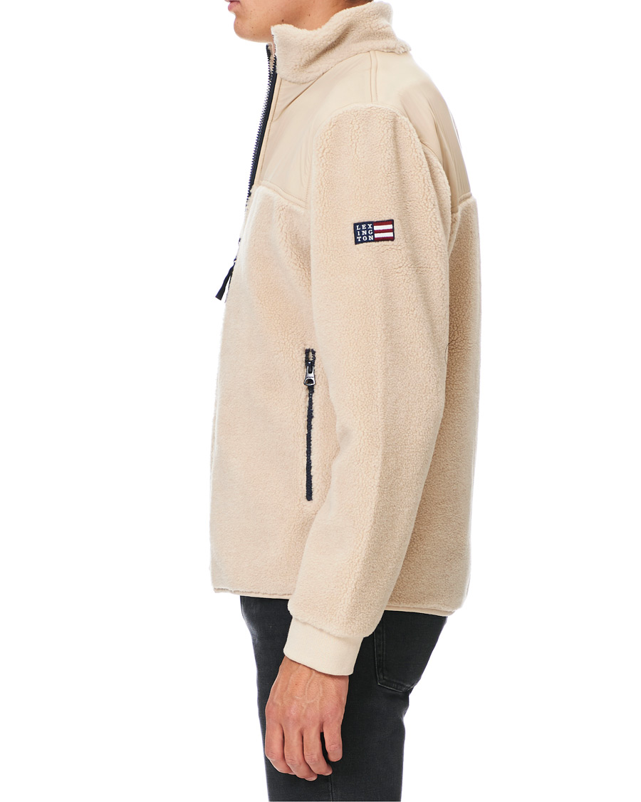 Herre | Gensere | Lexington | Maurice Sherpa Wool Fleece Jacket Beige
