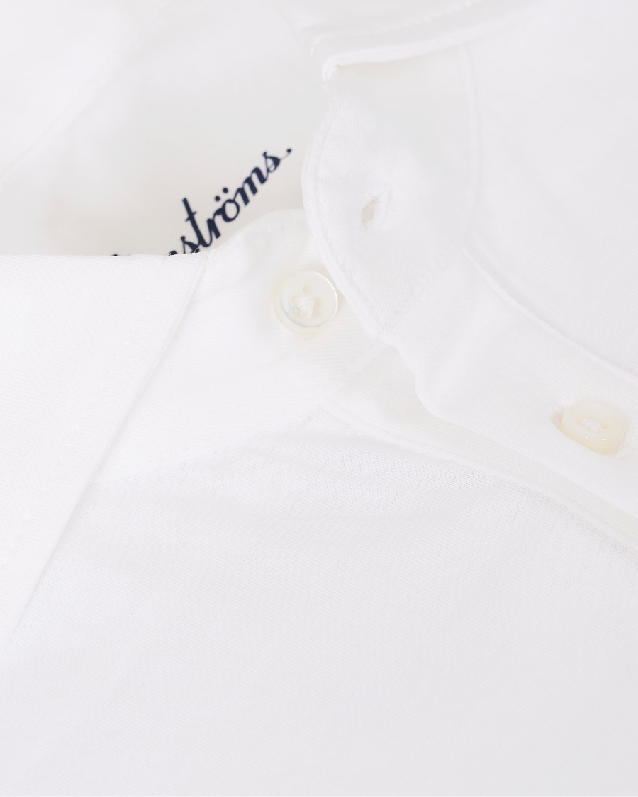 Herre | Skjorter | Stenströms | Cotton Popover Poloshirt White