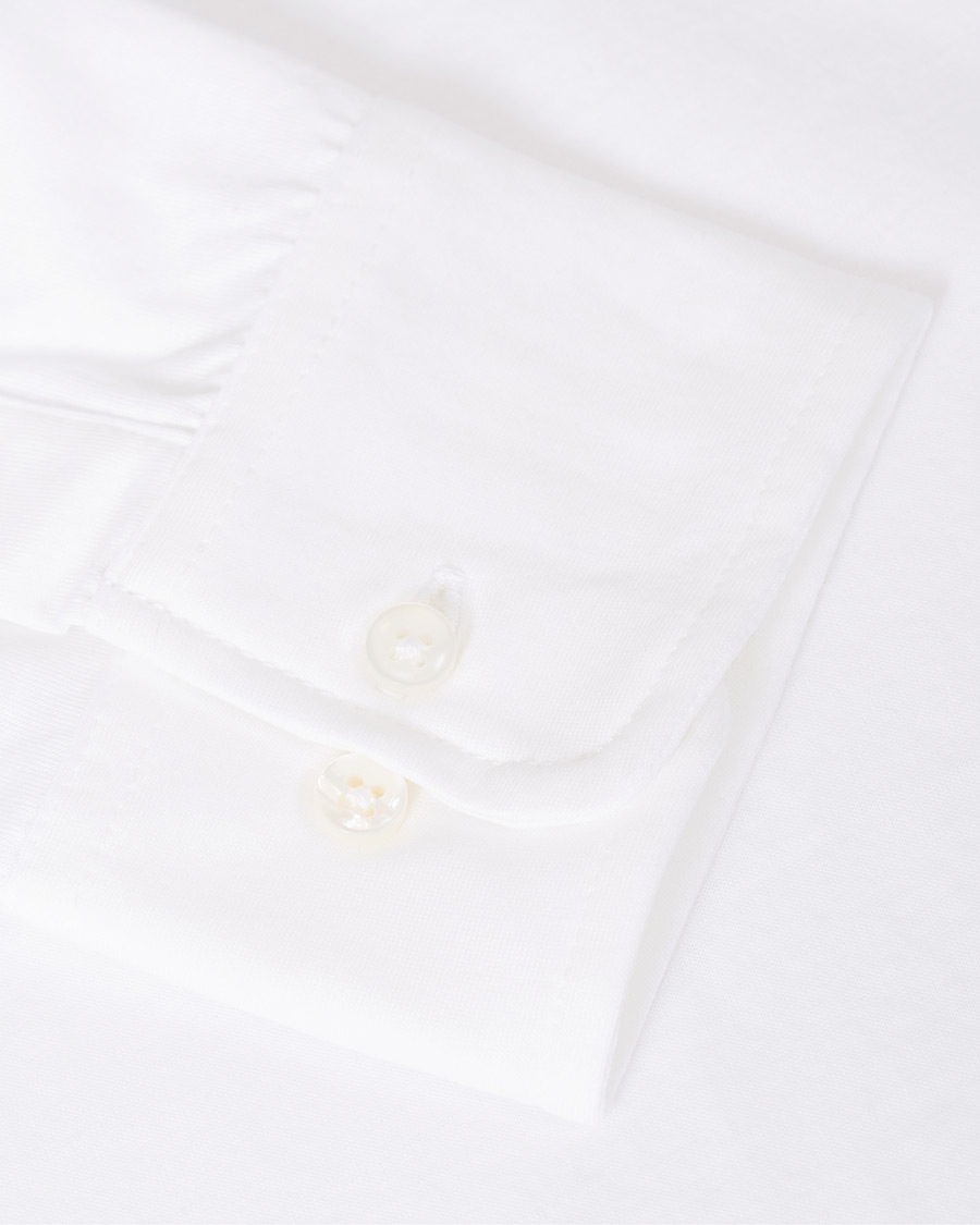Herre | Skjorter | Stenströms | Cotton Popover Poloshirt White