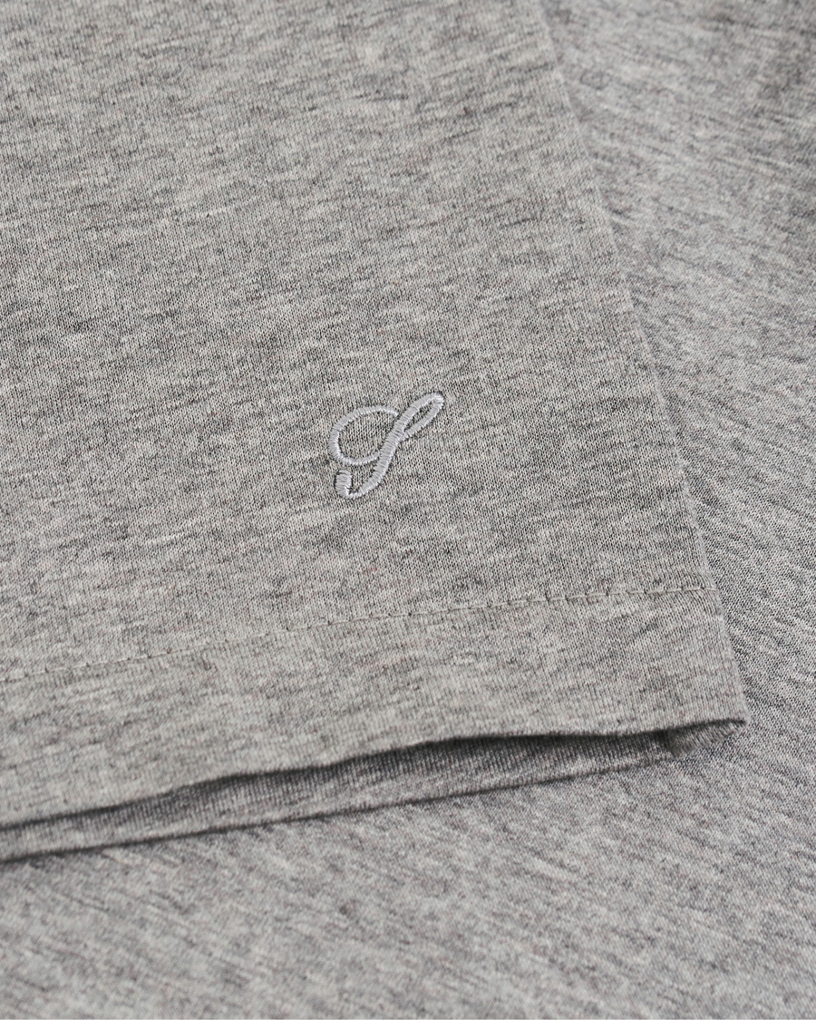 Herre | Skjorter | Stenströms | Cotton Popover Poloshirt Grey Melange