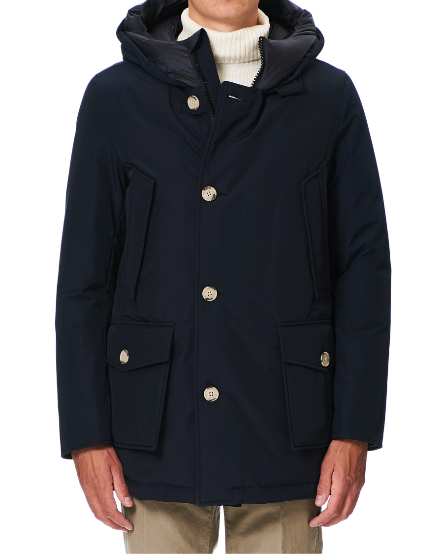 Herre | Jakker | Woolrich | Artic Parka No Fur Melton Blue