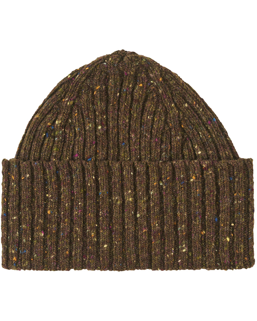 Herre | Drake's Classic Donegal Merino Hat Moss | Drake's | Classic Donegal Merino Hat Moss