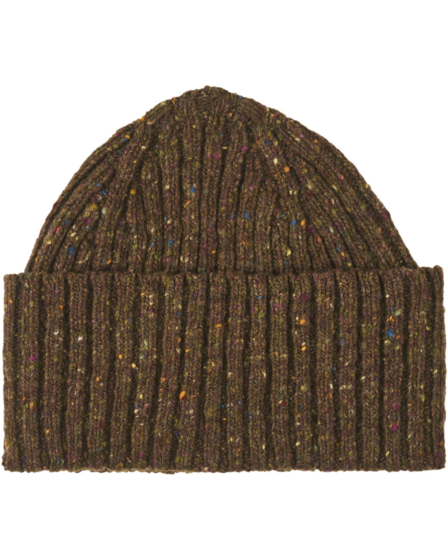 Herre | Drake's Classic Donegal Merino Hat Moss | Drake's | Classic Donegal Merino Hat Moss