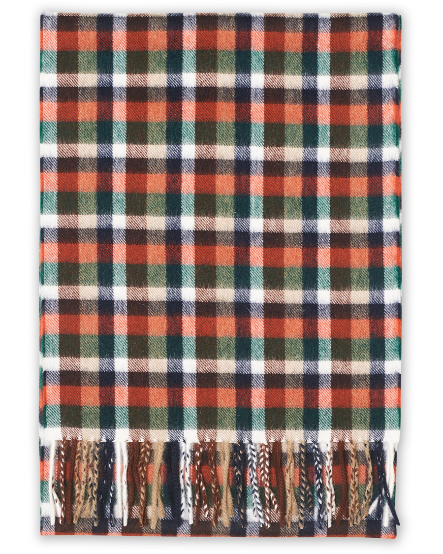 Herre | Drake's Lambswool/Angora Small Check Scarf Multi | Drake's | Lambswool/Angora Small Check Scarf Multi