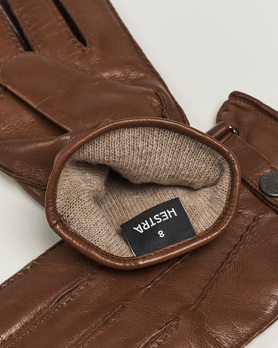 Herre | Business & Beyond | Hestra | Jake Wool Lined Buckle Glove Light Brown