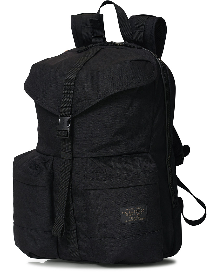 Herre | Filson Ripstop Nylon Backpack Black | Filson | Ripstop Nylon Backpack Black