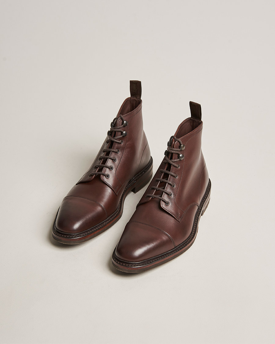 Herre | Handlagde sko - Skotrekampanje | Loake 1880 | Roehampton Boot Dk Brown Burnished Calf