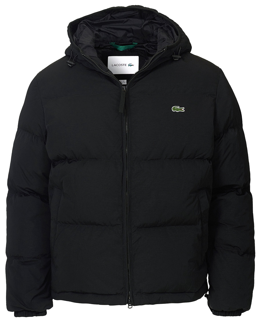 Herre | Jakker | Lacoste | Down Hooded Jacket Noir