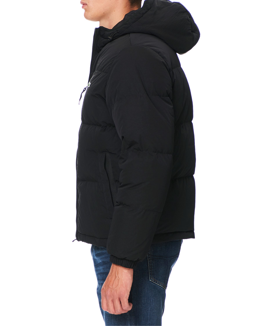 Herre | Jakker | Lacoste | Down Hooded Jacket Noir