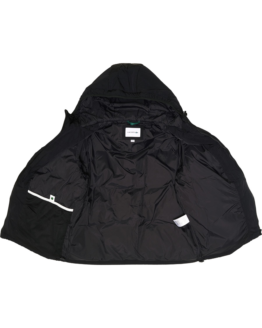 Herre | Jakker | Lacoste | Down Hooded Jacket Noir
