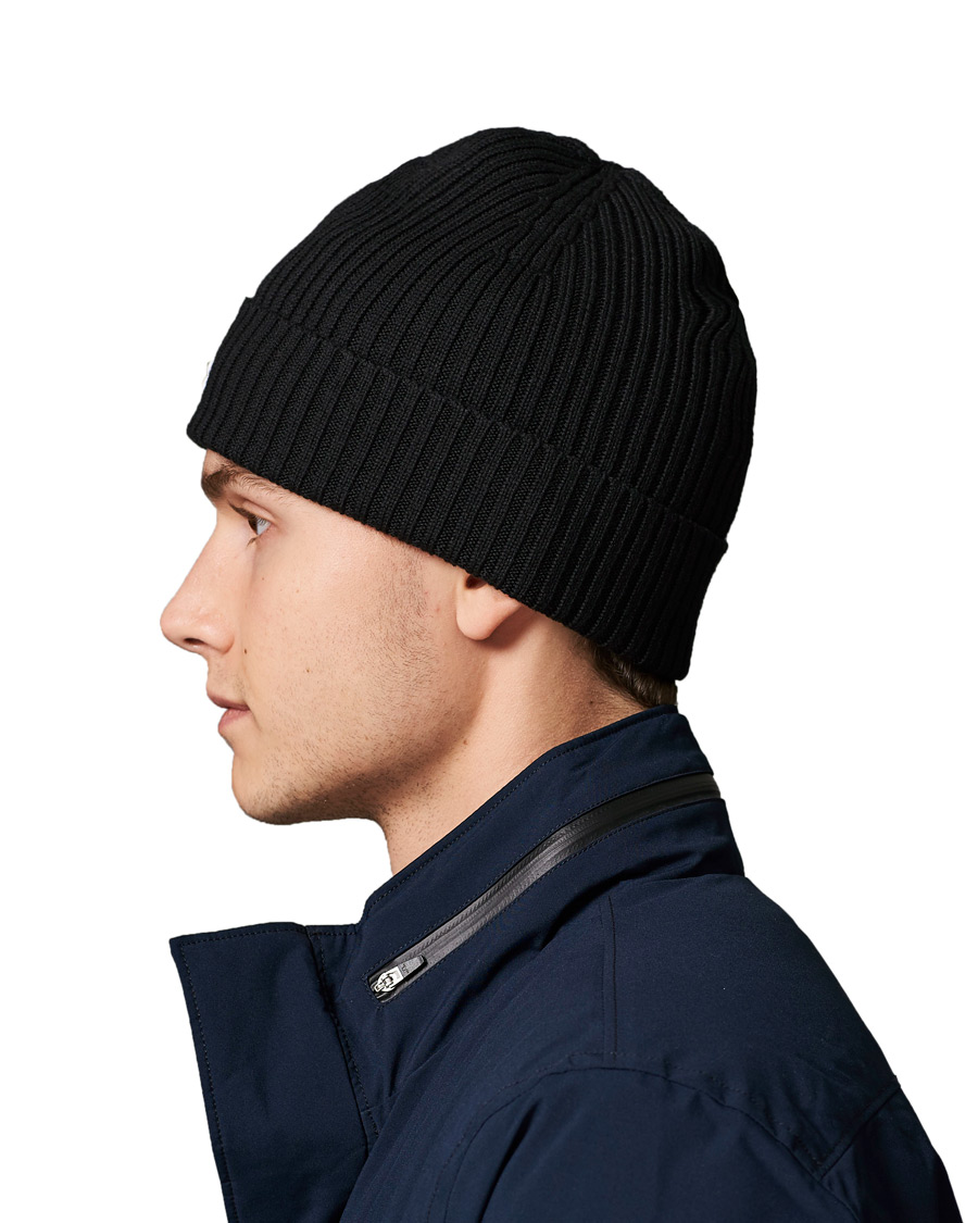 Herre | Lacoste Knitted Beanie Noir | Lacoste | Knitted Beanie Noir