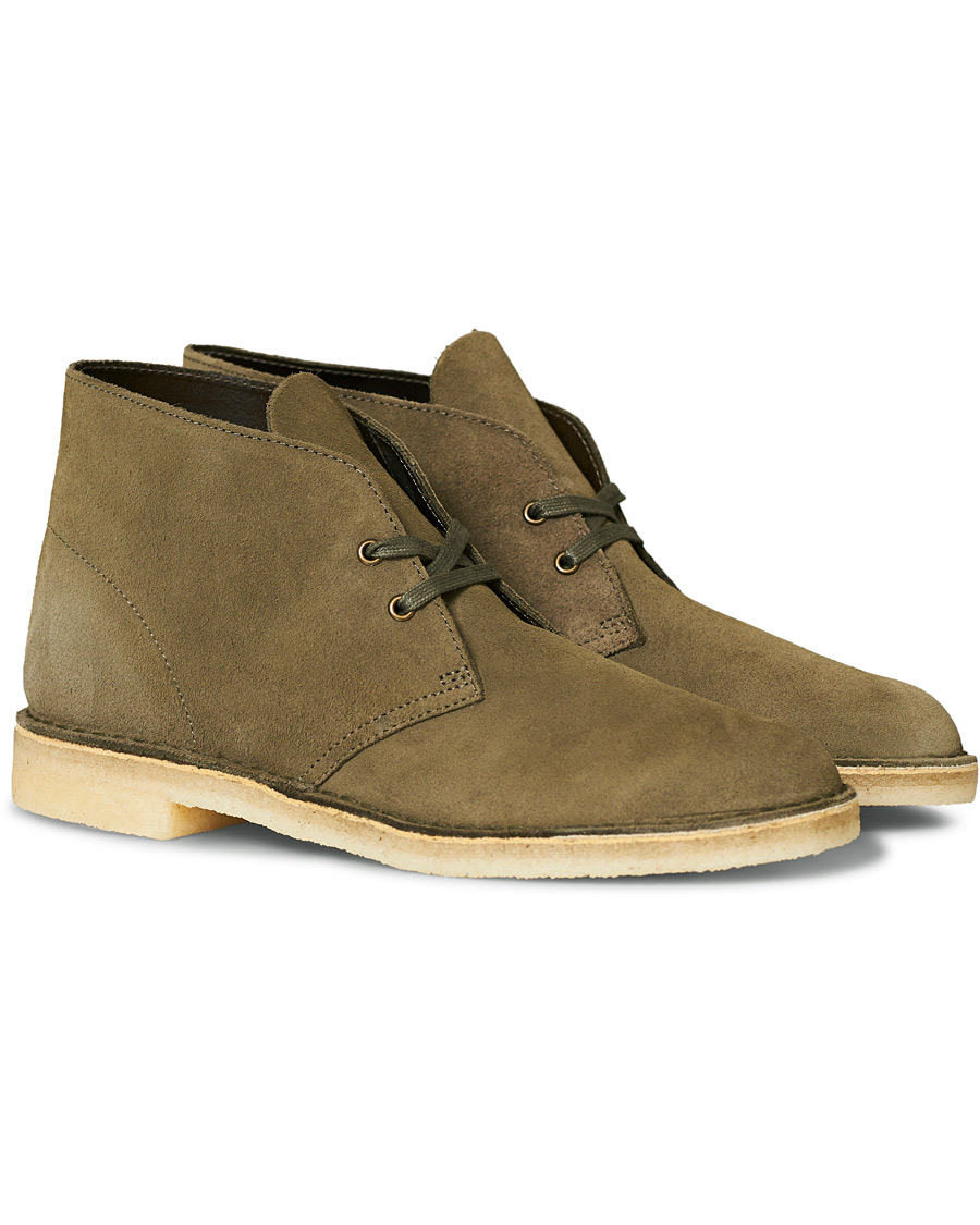 Herre | Clarks Originals Desert Boot Light Olive Suede | Clarks Originals | Desert Boot Light Olive Suede