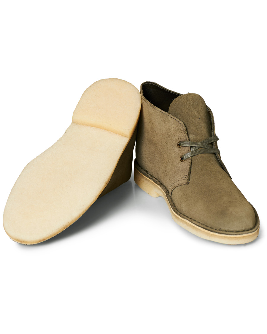 Herre | Clarks Originals Desert Boot Light Olive Suede | Clarks Originals | Desert Boot Light Olive Suede