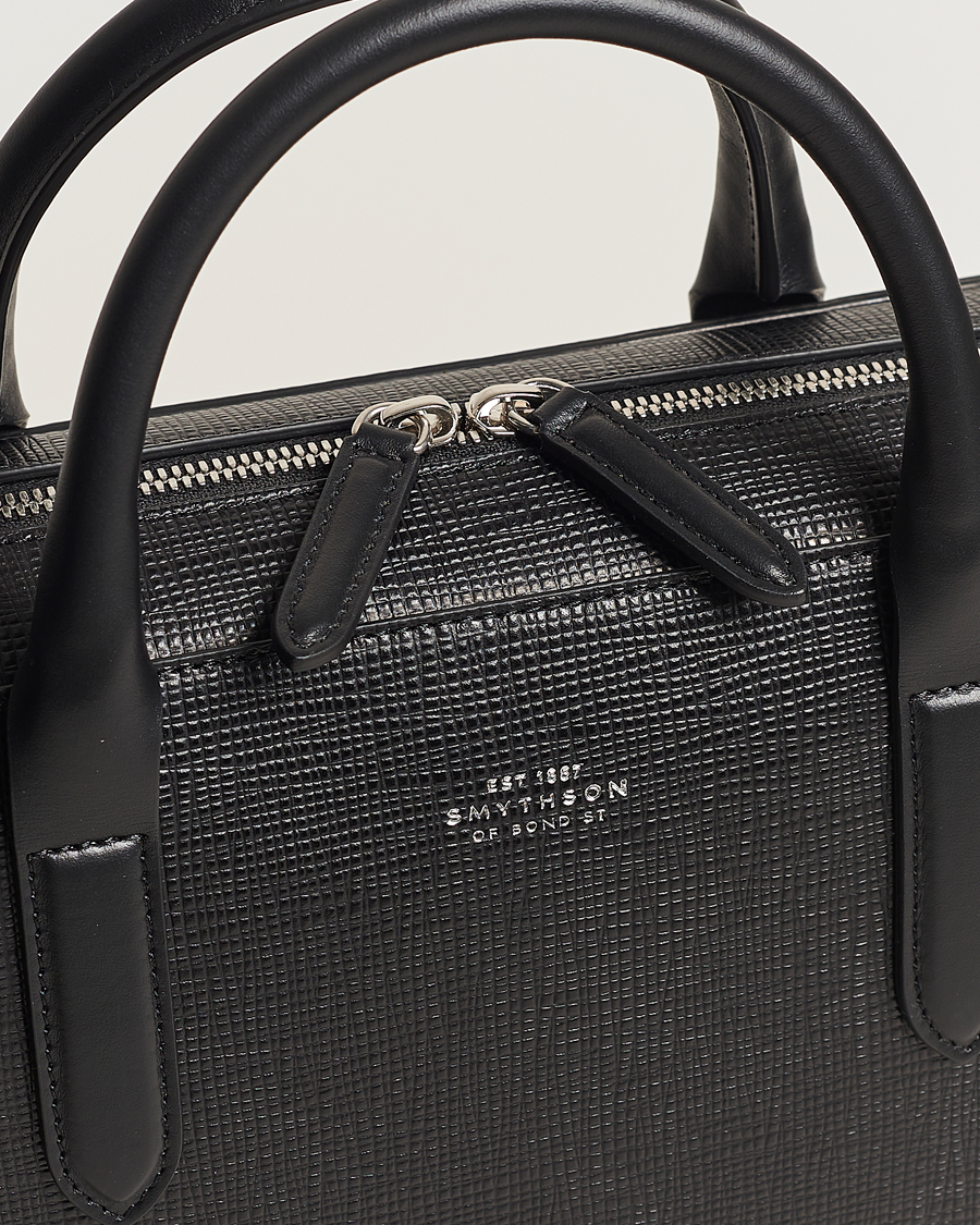 Herre | Vesker | Smythson | Panama Lightweight Briefcase Black