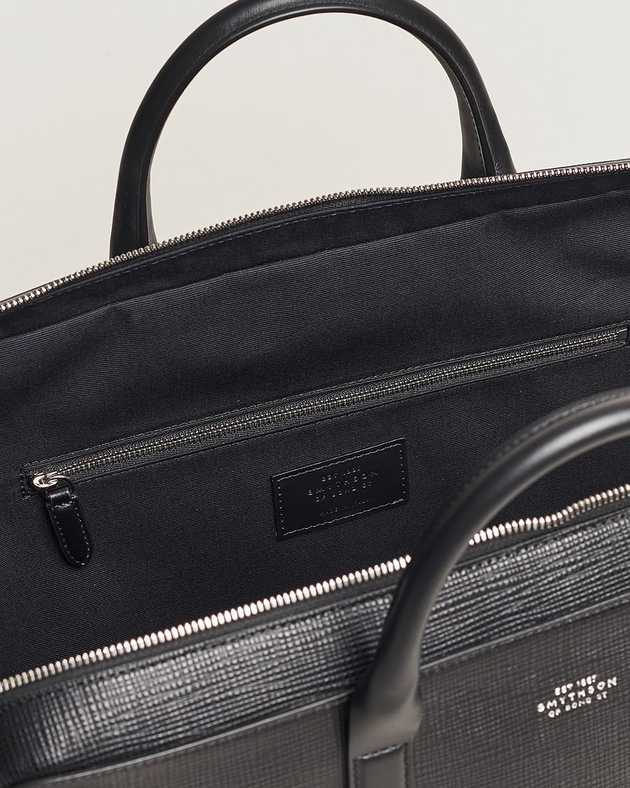 Herre | Vesker | Smythson | Panama Lightweight Briefcase Black
