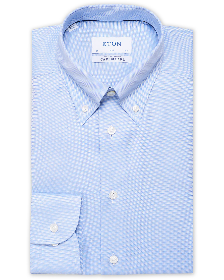 Herre | Skjorter | Eton | Slim Fit Royal Oxford Button Down Shirt Light Blue