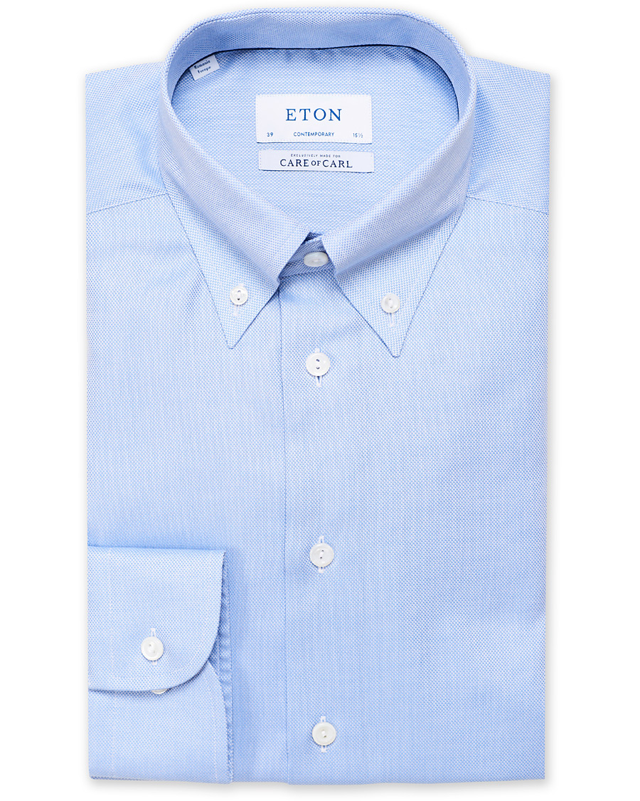 Herre | Skjorter | Eton | Contemporary Fit Royal Oxford Button Down Shirt Light Blue