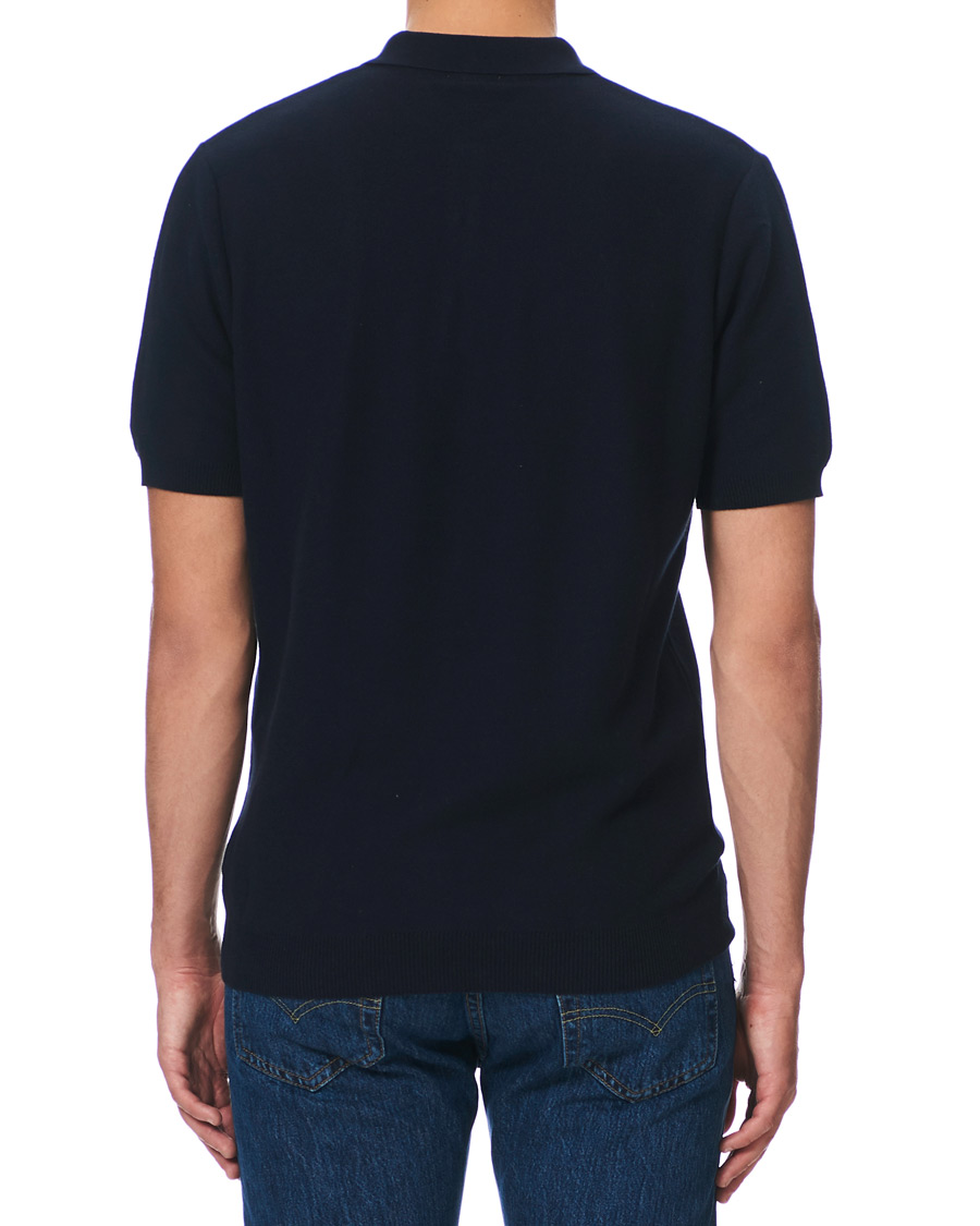 Herre | Pikéer | Sunspel | Fine Texture Polo Navy