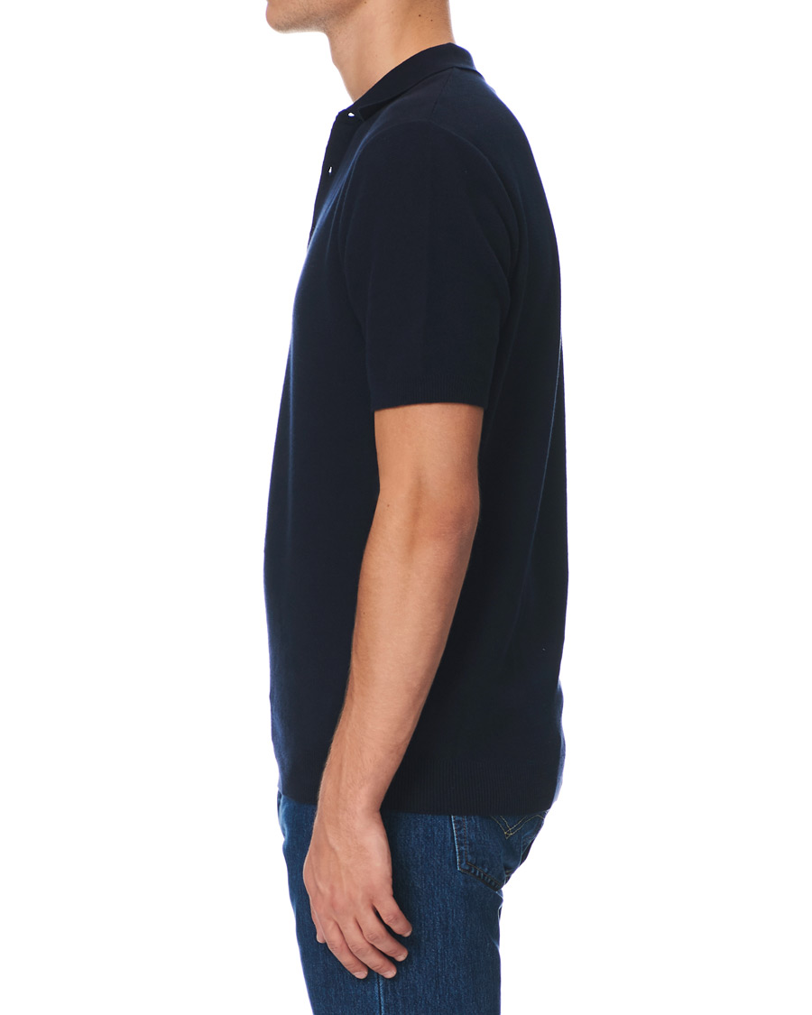 Herre | Pikéer | Sunspel | Fine Texture Polo Navy