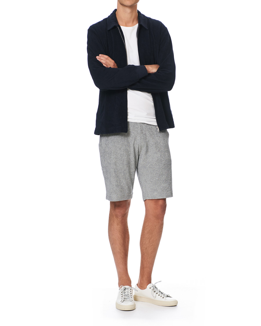 Herre | Shorts | Sunspel | Organic Cotton Towelling Shorts Grey Melange