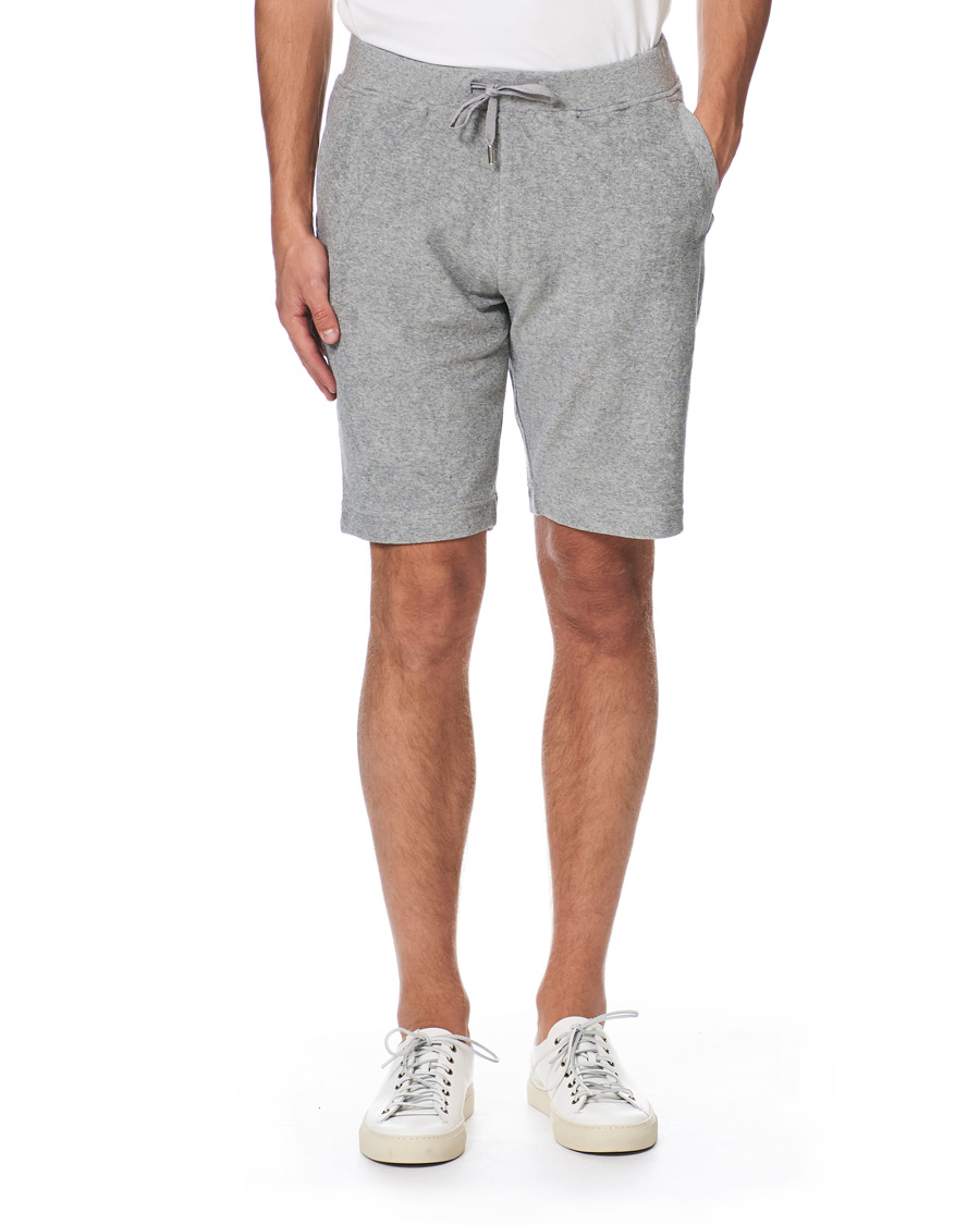 Herre | Shorts | Sunspel | Organic Cotton Towelling Shorts Grey Melange