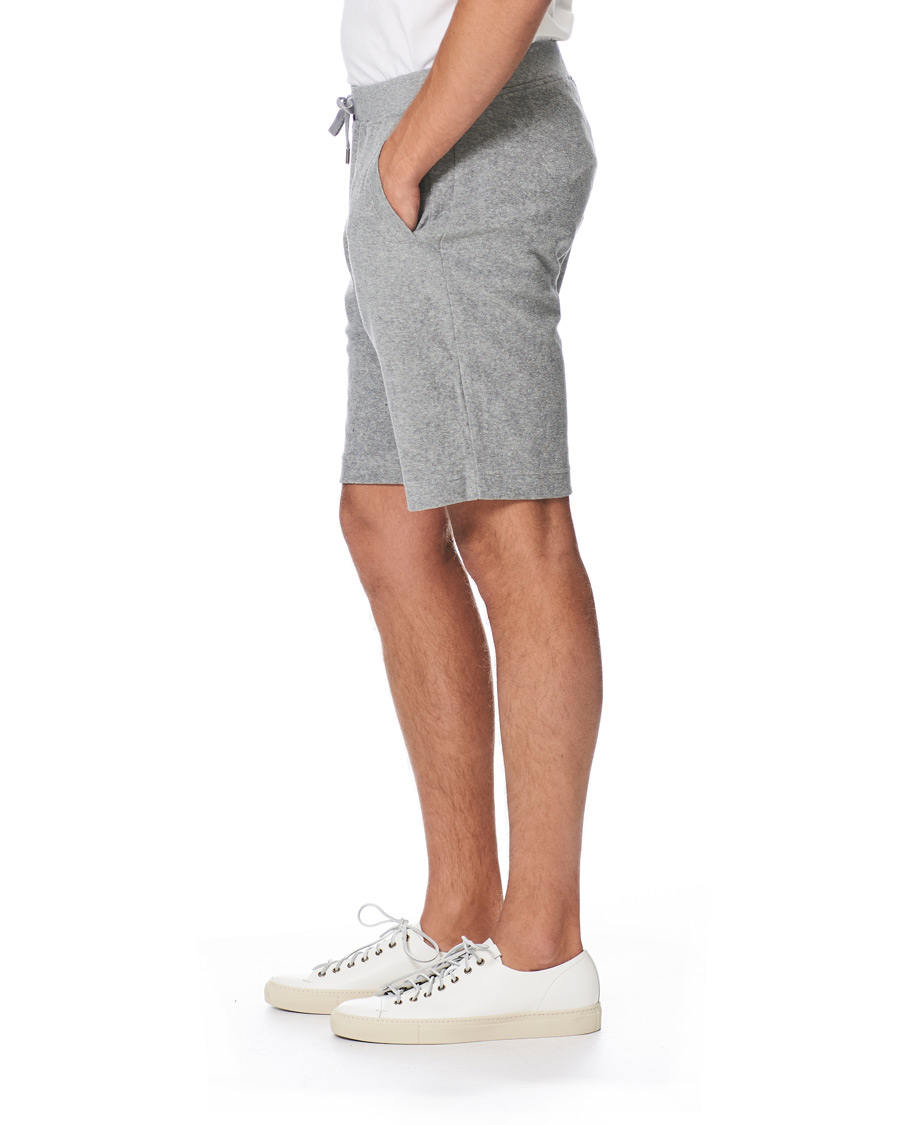 Herre | Shorts | Sunspel | Organic Cotton Towelling Shorts Grey Melange