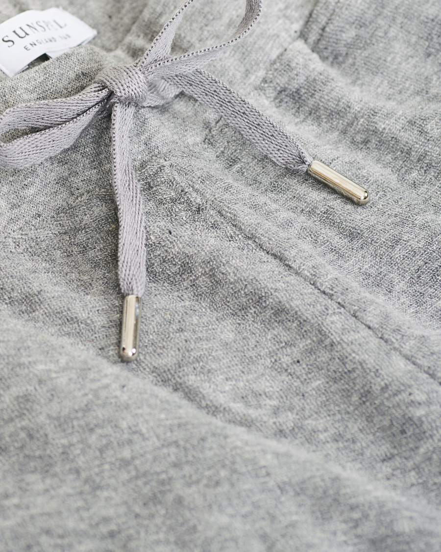 Herre | Shorts | Sunspel | Organic Cotton Towelling Shorts Grey Melange