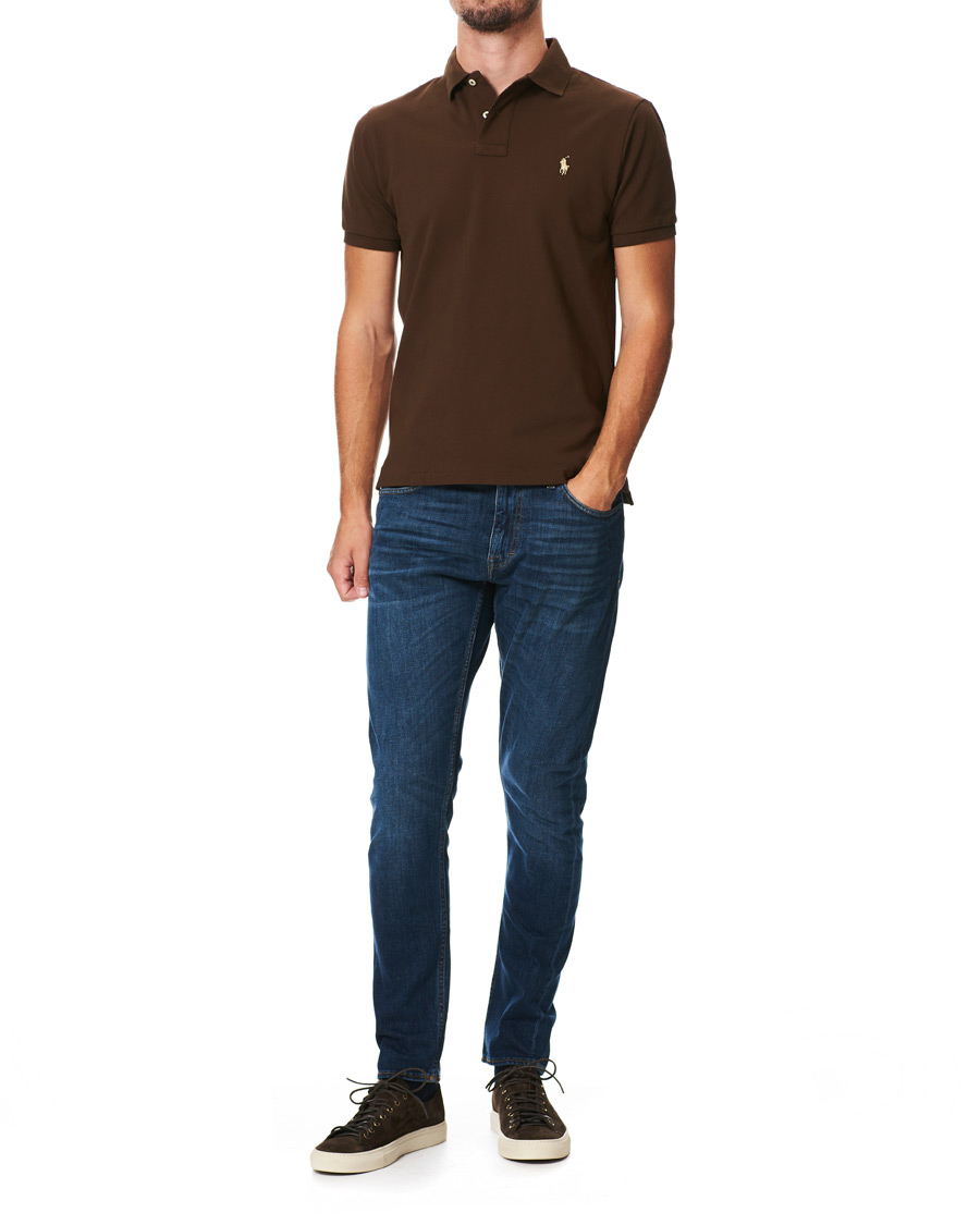 Herre | Pikéer | Polo Ralph Lauren | Custom Slim Fit Polo Cooper Brown