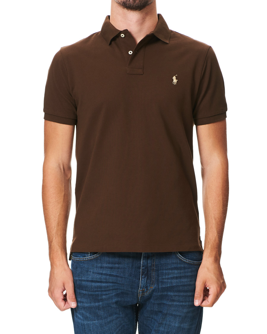Herre | Pikéer | Polo Ralph Lauren | Custom Slim Fit Polo Cooper Brown