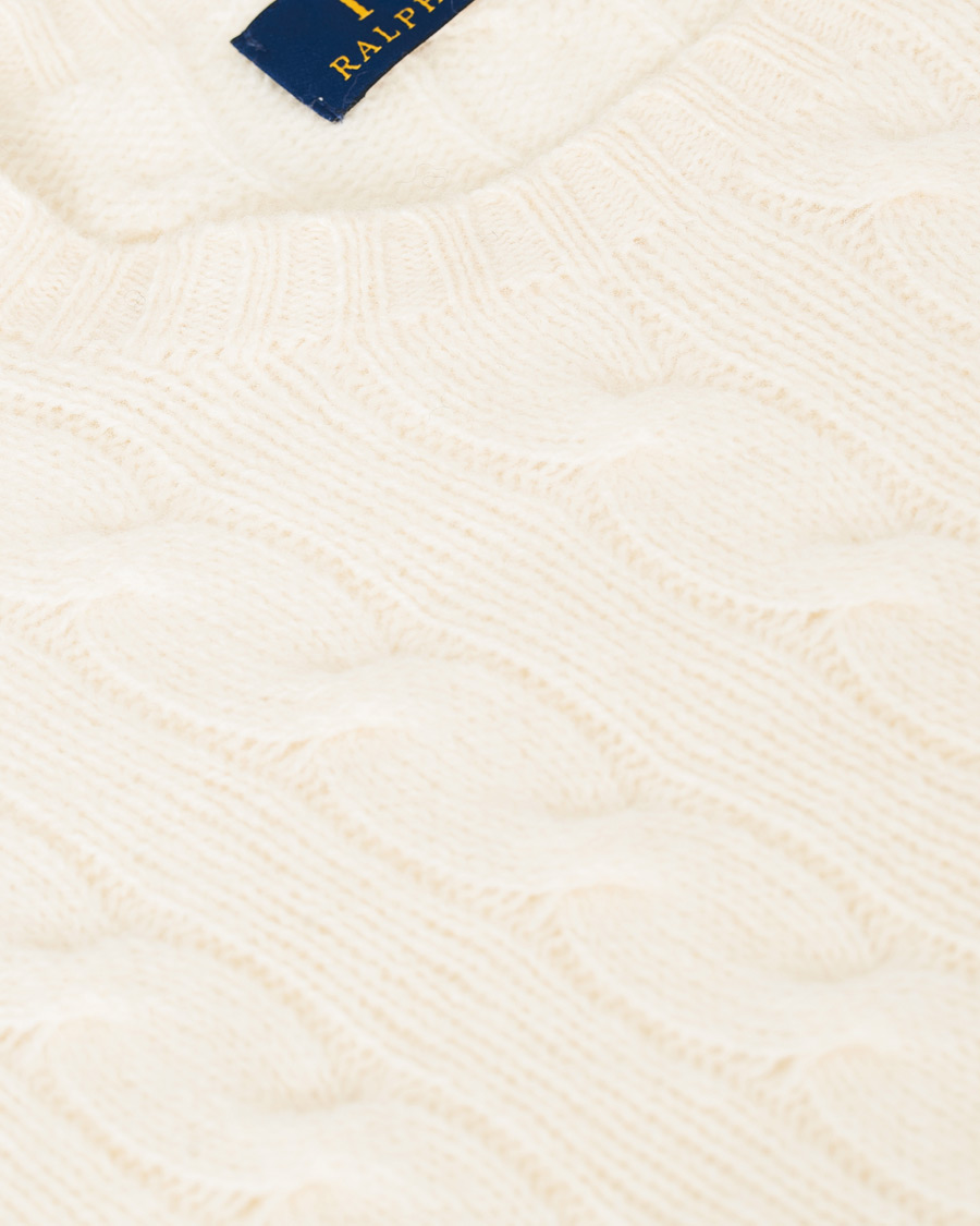 Herre | Gensere | Polo Ralph Lauren | Wool/Cashmere Cable Sweater Cream