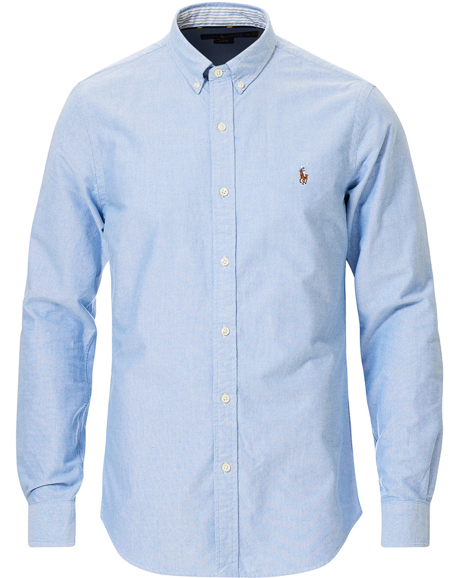 Herre | Skjorter | Polo Ralph Lauren | Slim Fit Contrast Oxford Shirt Light Blue