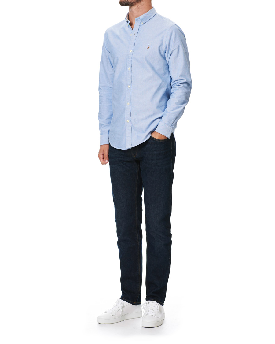 Herre | Skjorter | Polo Ralph Lauren | Slim Fit Contrast Oxford Shirt Light Blue