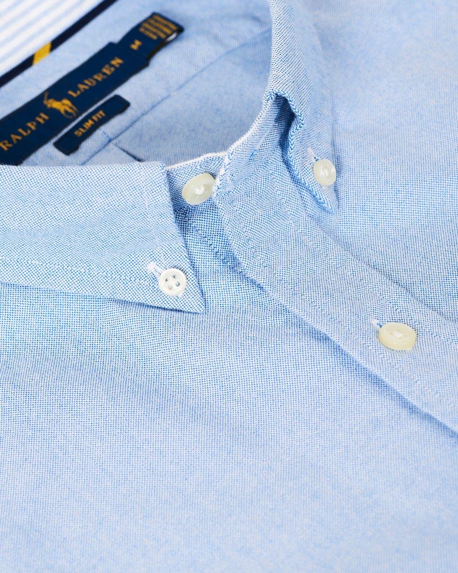 Herre | Skjorter | Polo Ralph Lauren | Slim Fit Contrast Oxford Shirt Light Blue