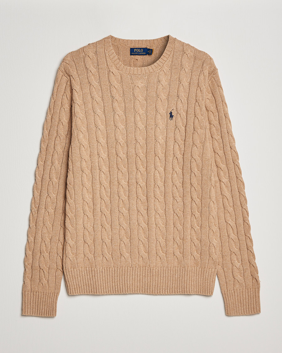 Herre | Gensere | Polo Ralph Lauren | Cotton Cable Pullover Camel Melange