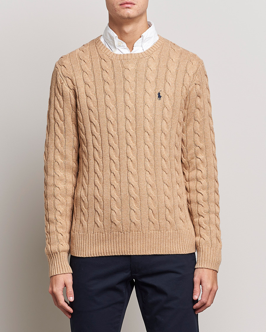 Herr | Gåvor | Polo Ralph Lauren | Cotton Cable Pullover Camel Melange