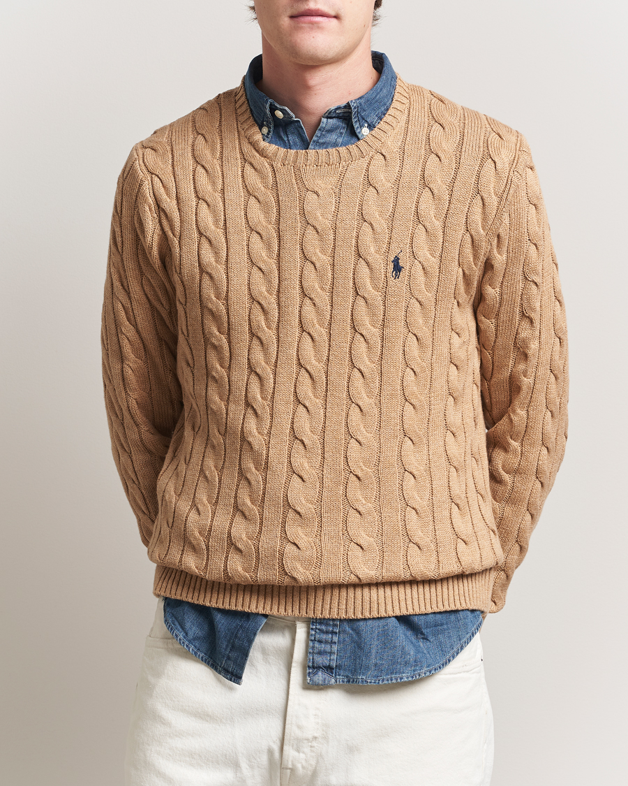 Herre | Gensere | Polo Ralph Lauren | Cotton Cable Pullover Camel Melange