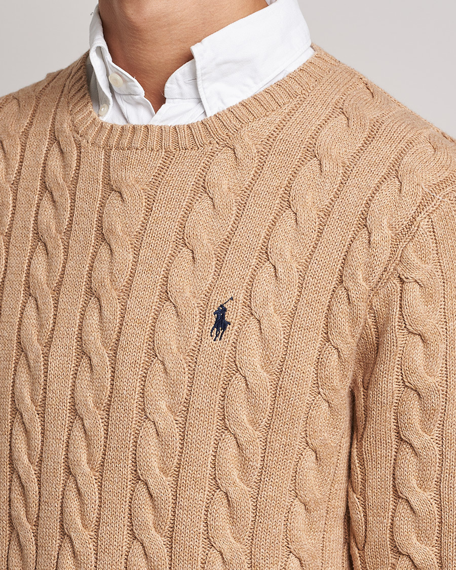 Herre | Gensere | Polo Ralph Lauren | Cotton Cable Pullover Camel Melange