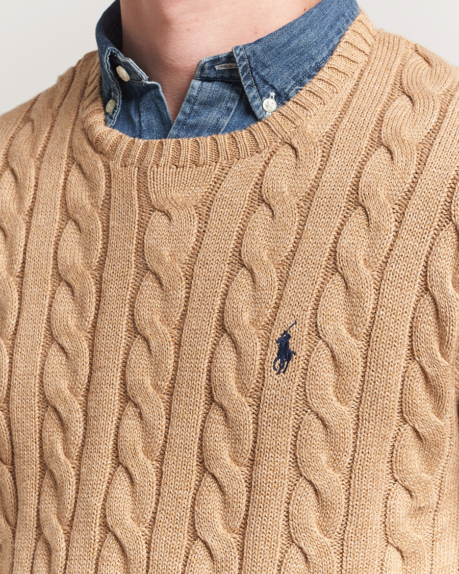 Herre | Gensere | Polo Ralph Lauren | Cotton Cable Pullover Camel Melange