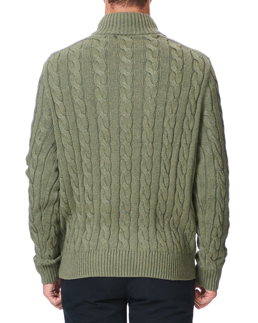 Herre | Gensere | Polo Ralph Lauren | Cotton Cable Half Zip Green
