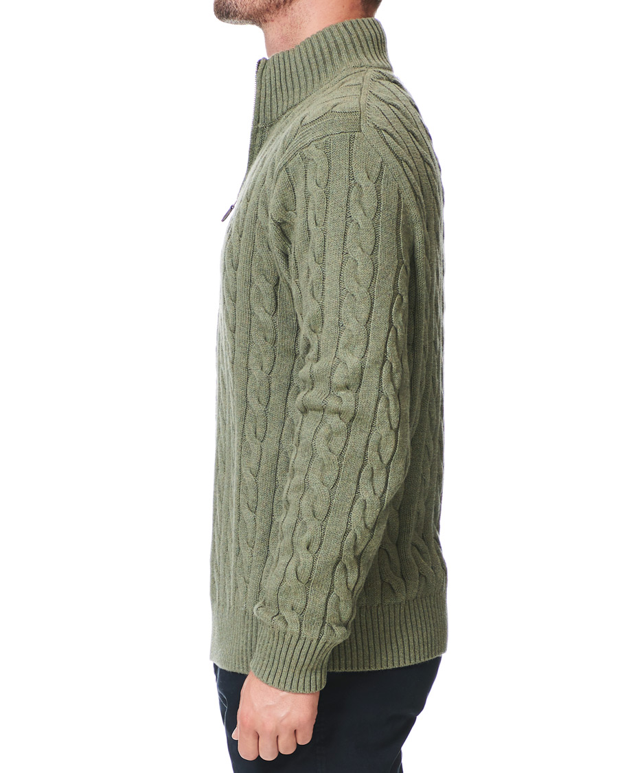 Herre | Gensere | Polo Ralph Lauren | Cotton Cable Half Zip Green