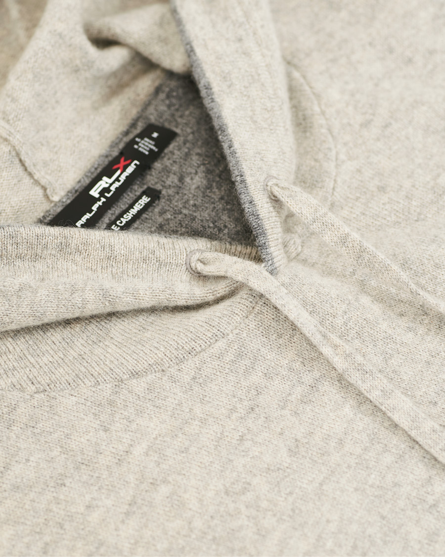 Herre | Gensere | RLX Ralph Lauren | Washable Cashmere Hoodie Dark Sport Heather