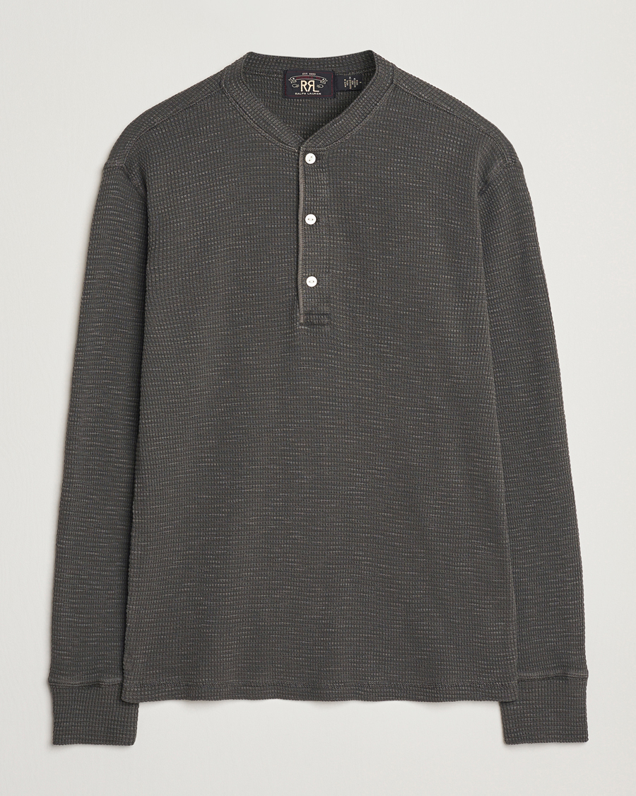Herre | Gensere | RRL | Long Sleeve Henley Faded Black
