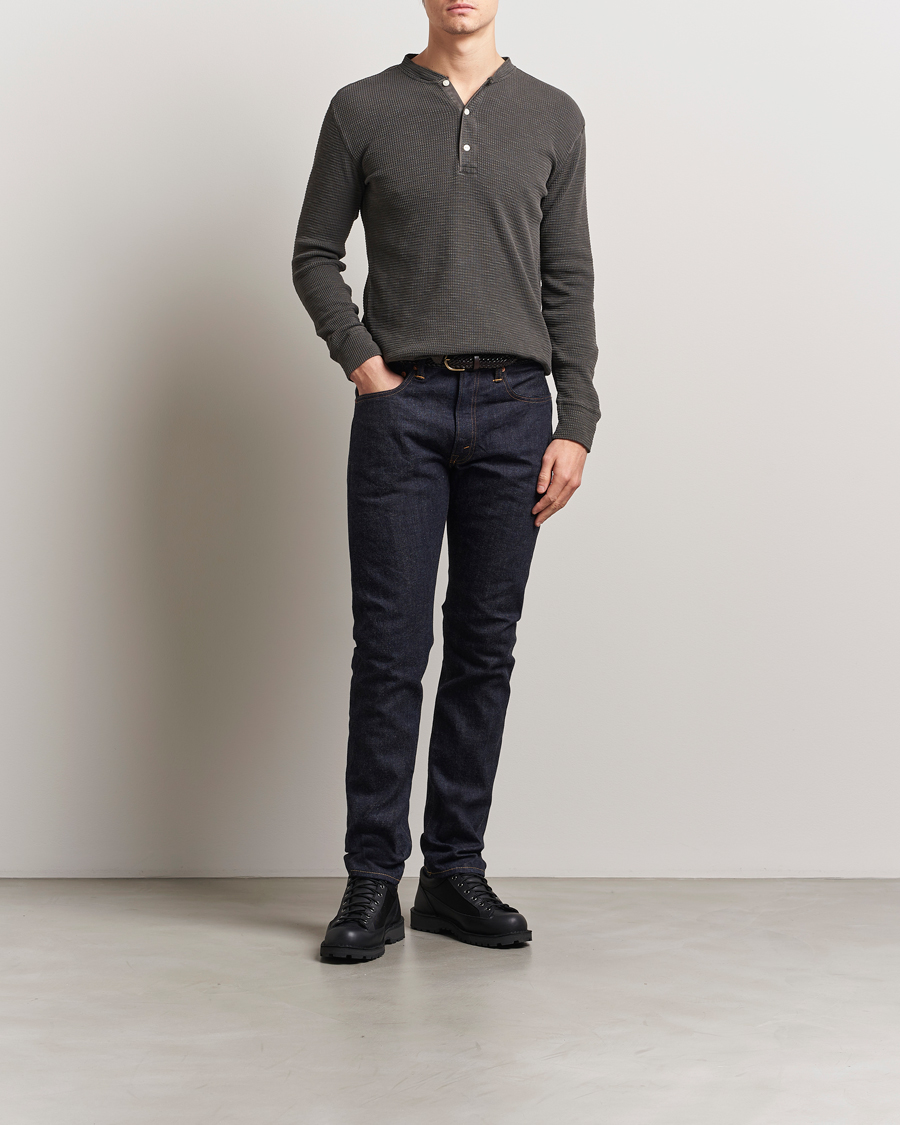 Herre | Gensere | RRL | Long Sleeve Henley Faded Black